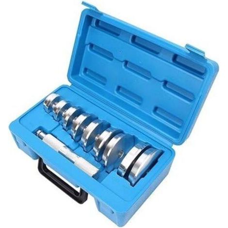 Set di 10 estrattori idraulici per cuscinetti auto, attrezzi da meccanico per pressare e rimuovere cuscinetti da 39,5-81 mm (1/4)