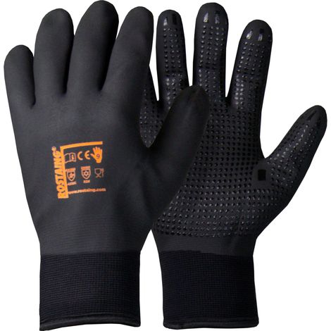 ROSTAING Guanti WINTERPRO - Paia di guanti da lavoro - Neri - Invernali - Ideali per lavorare in ambienti umidi e freddi - Impermeabili - Comfort - Resistenza al freddo (1/4)