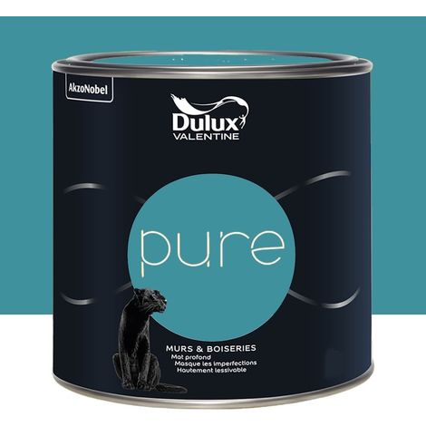 Dulux Valentine – Peinture laque murs et boiseries 0,5 L – Couleur turquoise – Résistance aux chocs – Haute lessivabilité pour décoration durable (1/3)