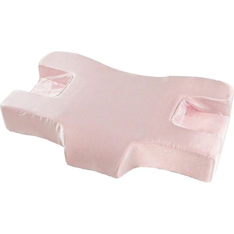 Anti-Falten-Nacken-Schönheitskissen für Hotel und Schönheitssalon, langsam zurückfederndes Memory-Schaum-Kissen (rosa Satin) (1/5)