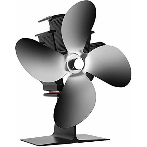 Ventilateur Poele Bois 40°C Démarrage Opération Silencieuse, 4 Lames Ventilateur de Poele est Alimenté par la Chaleur, Ecofan pour Poêle à Bois, Cheminée (1/5)