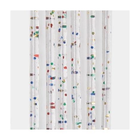 Tendina Pronta Luxor 144 Fili PVC Liscio Multicolor Glitterato Cm 120 H.cm