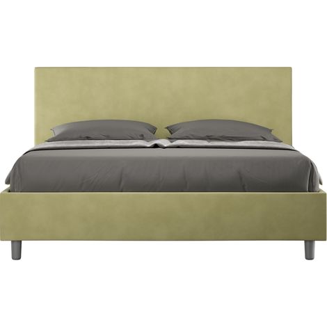 Letto contenitore da 160x190 in microfibra te' verde Adele (1/4)