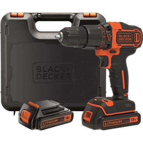 TRAPANO AVVITATORE CON PERCUSSIONE 40Nm 18V BLACK+DECKER BDCHD18KB-QW (1/5)