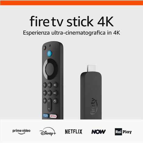 Amazon Fire TV Stick 4K HDMI 4K Ultra HD Fire OS Nero (1/5)