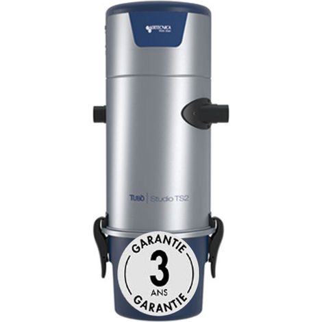 Atepac – Centrale d'aspiration AERTECNICA TS2 – Surface jusqu'à 400 m2 – Moteur thru-flow 1600W – Débit d'air 195m3/h – Dépression 313 mbar