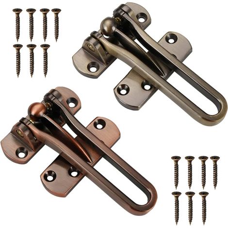 Verrou de sécurité pour portes coulissantes, lot de 2 unités, pour installation à domicile et usage quotidien.-AquaForge (1/5)