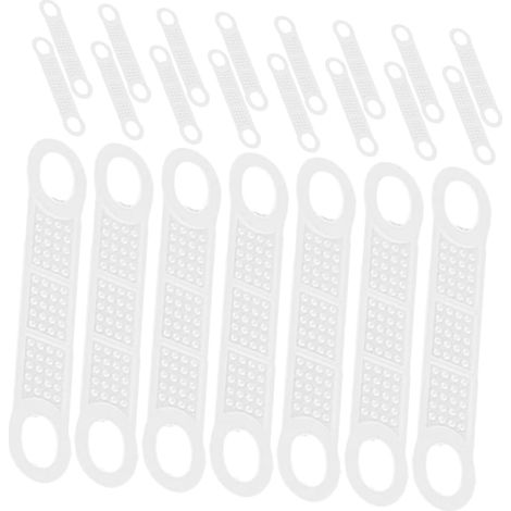 Bandes antidérapantes en silicone blanc, lot de 60, pour cintres bois (1/5)