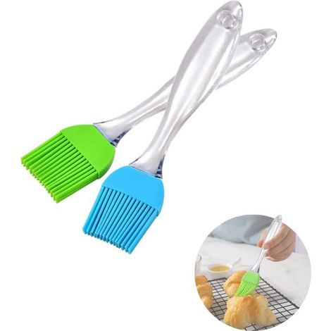 Spazzola per griglia - 2 pezzi Spazzola da forno in silicone - Spazzola per barbecue - Spazzole da cucina - per cucinare - cuocere al forno - barbecue (1/5)