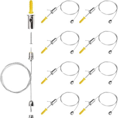 Suspension Ampoule, 8 Douille Suspension Suspension Multi Ampoule pour Salon Salle Chambre Cuisine Couloir Rétro Lustre de Plafond Lampe (1 M) (1/5)