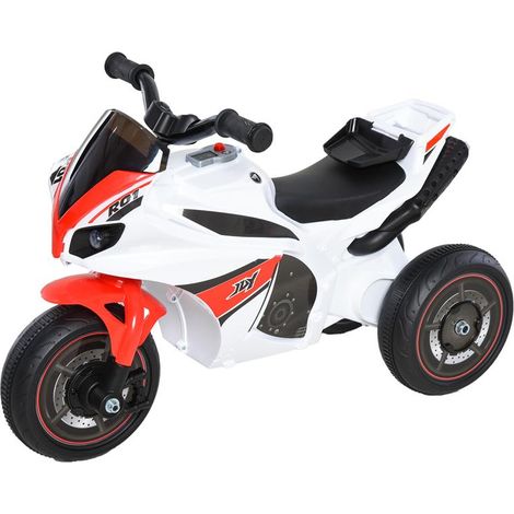 TRICICLO MOTO ELETTRICA GIOCATTOLO PER BAMBIN CON MUSICA E FARI BIANCO E ROSSO