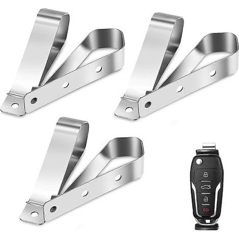 Lot de 6 clips pour ouvre-porte de garage, télécommande d'ouvre-porte de garage argentée