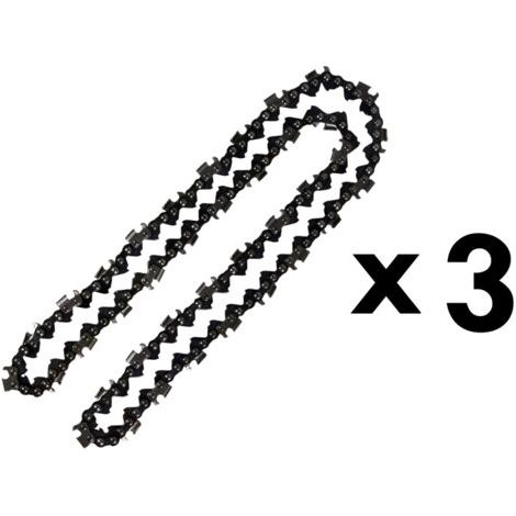 Lot de 3 chaînes 76 maillons pour tronçonneuse – Pas .325' – Largeur de jauge 1.5 mm – Compatible GT Garden et autres modèles