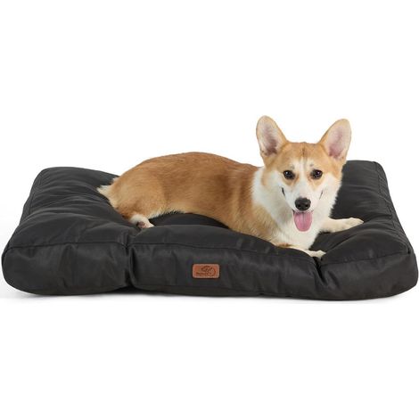 Hundekissen 76x50cm 10cm gepolstert tiefschwarz L 76 x B 50 x H 10 cm (1/5)
