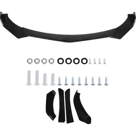 Kit de carrosserie fendue de lèvre de pare-chocs avant becquet noir brillant universel convient pour Vauxhall Opel (1/5)