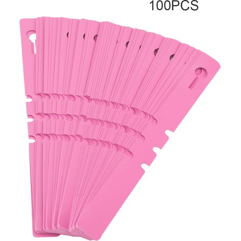 100 étiquettes de jardin en plastique rose pour plantes, marqueurs de pépinière, décorations de pelouse (1/5)