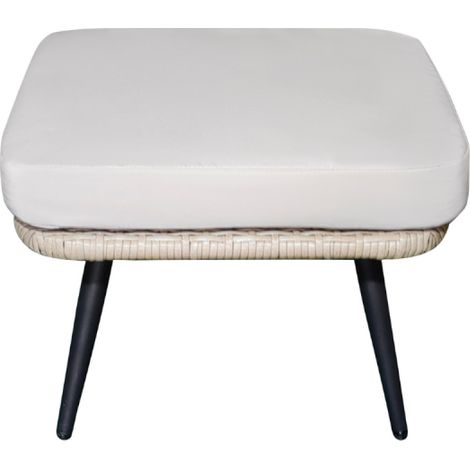 Reposapiés de exterior con cojín beige BELLAVISTA