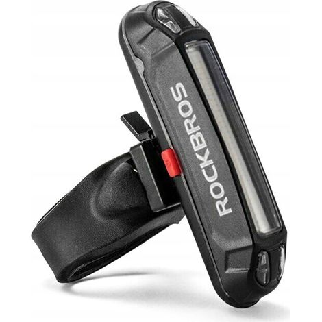 Luce posteriore per bicicletta da posizionare sotto la sella, rossa, impermeabile, USB-A (1/5)