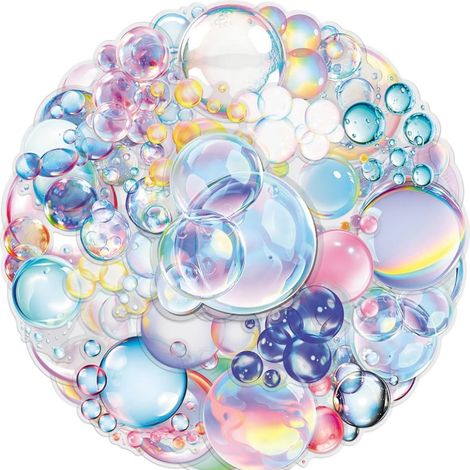 Autocollants en polyester à bulles irisées, 50 pièces, imperméables et translucides, parfaits pour décorer carnets, gourdes, valises, téléphones et autres objets de décoration. (1/5)