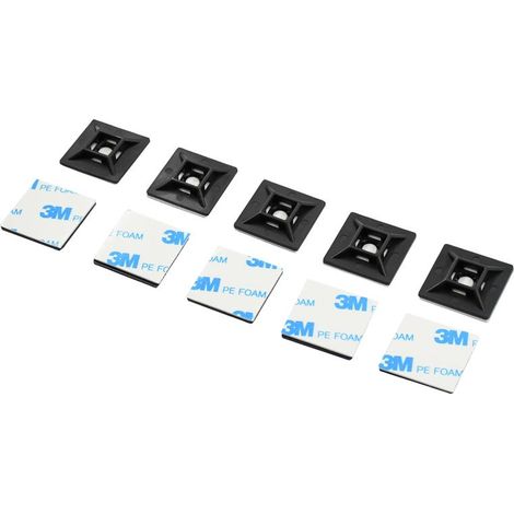 Faithfull FAICTMP28 Cable Tie Mount Pad (10) Black 28 x 28mm FAICTMP28