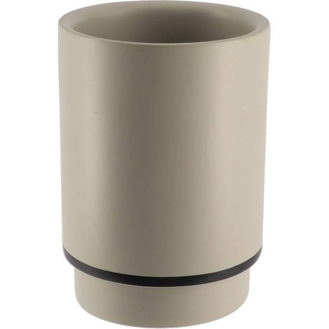 Tazza rotonda in poliresina - corda nera - Tendance (1/2)
