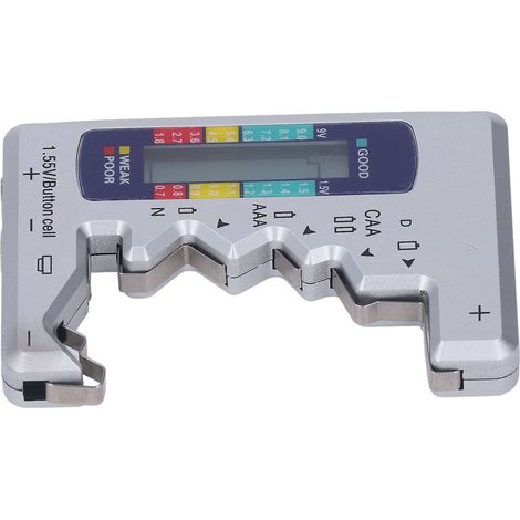 Testeur de pile numérique ABS écran LCD vérificateur de batterie bouton pour 1,5V 9V mesure argent (1/5)
