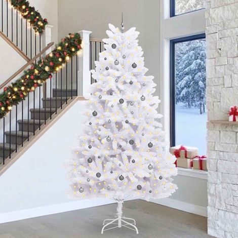 Künstlicher Weihnachtsbaum Weiß 138 x 138 x 300 cm