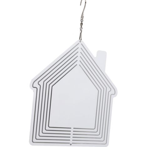 Carillon éolien vierge à suspendre, en métal, pour jardin ou maison, par sublimation (200 x 182 x 1 mm). (1/5)