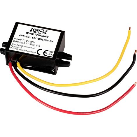 JOY-IT Buck Spannungswandler, SBC-Buck04-5V, Eingang 10-40V, Ausgang 5V, 6A