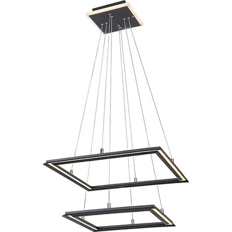 Suspension moderne carrée noire LED 48W Sidona Rabalux (1/5)