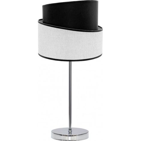 Sobremesa Cromo/blanco/negro modelo Hara 1xE14 FABRILAMP