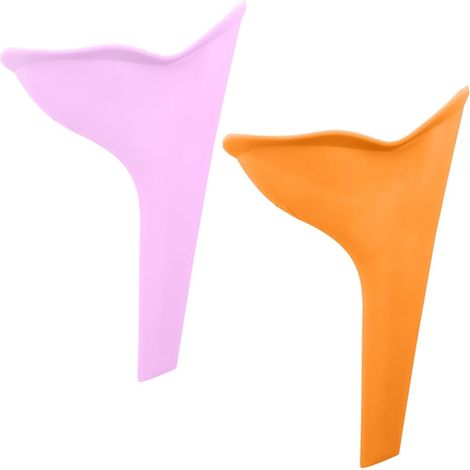 2pcs Female Urinal Reusable Silicone Portable Potty Adult Room Pee Standing (1/5)