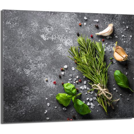 Glasschutzplatte für den Herd 60x52 Gewürze