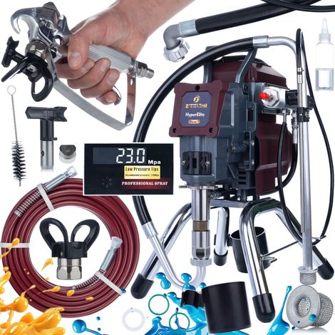 Zenthril Blaze Y Farbspritzgerät – 1200 W, 25 MPa, 1,8 l/min, max. Düse 0,019" LCD & ZenControl Voice Assist (PL) Für Wand-, Decken- & Fassadenanstriche