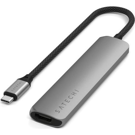 Satechi USB-C 6-in-1 Slim Multiport Adapter 4K Space Grey (1/5)