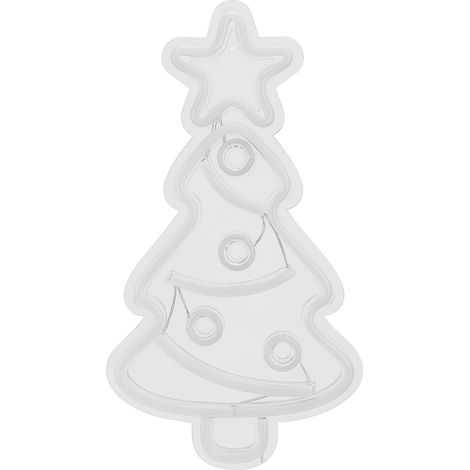 Décoration murale lumineuse néon sapin de Noël, alimentée par USB, LED, pour chambre d'enfant ou fête d'anniversaire. (1/5)