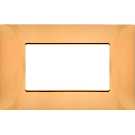 Placca 7 moduli oro opaco compatibile Vimar Plana tipo 14657.25
