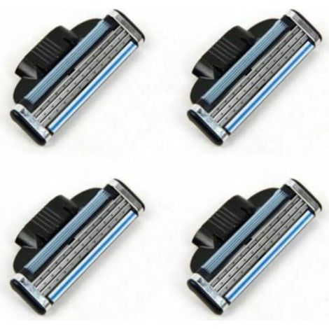 Lot de 24/48 lames de rasoir Gillette Mach 3, 3 couches, acier inoxydable, sans emballage (1/4)