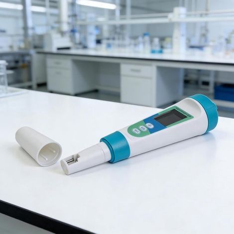 Tester per la qualità dell'acqua, misuratore di salinità, analisi dell'acqua 4 in 1, 183,5 mm, bianco/blu (1/5)