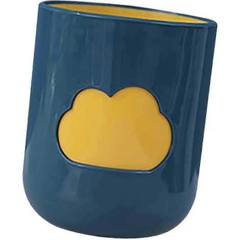 Gobelet de salle de bain rond, simple et robuste, antidérapant, grande capacité, à motifs, résistant, pour pinceaux de maquillage et bain de bouche.-navy blue (1/5)