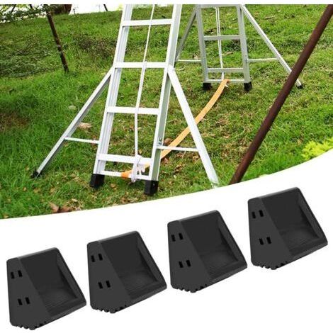 FENOPLASTICAPieds d'échelle - 4Pcs Pieds antidérapants Housse Tapis de Pied d'échelle en Caoutchouc Accessoires d'échelle Pliante (1/5)