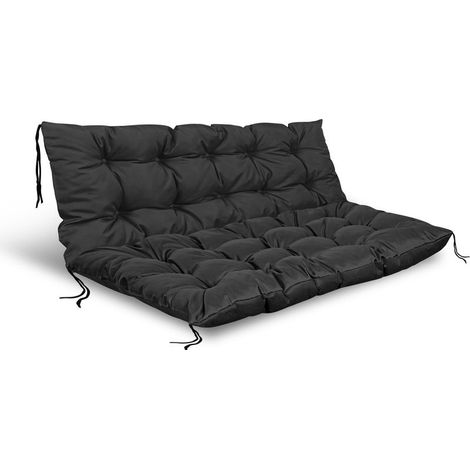 Ensemble de coussins de jardin imperméables 120x80 cm et 120x40 cm – Pour banc en palette – Tissu Cordura hypoallergénique – Épaisseur 10-12 cm (1/5)