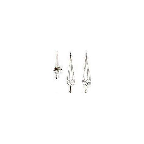Panier suspendu en 2 pièces, filet pour pot de fleurs suspendu au mur, pour la maison, le jardin, la terrasse et le bureau, décoration intérieure et extérieure, panier suspendu uniquement. (1/5)