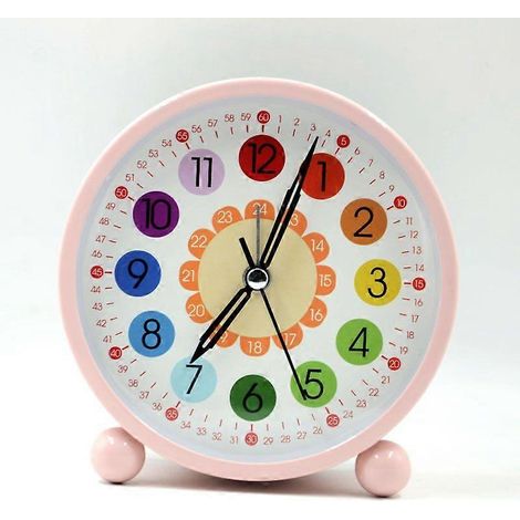 Horloge d'apprentissage pastel pour enfants - horloge analogique pour apprendre l'heure aux enfants - facile à utiliser (1/3)