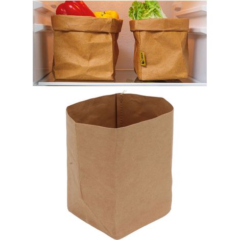 Sac Kraft Lavé Imperméable pour Rangement Alimentaire, Fruits, Légumes et Articles Ménagers (1/5)