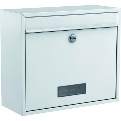 Basi 2170-0662 BK 900 Briefkasten Stahl Weiß Schlüsselschloss (1/3)
