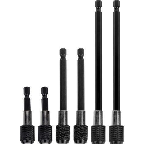 6 prolunghe per punte da trapano a sgancio rapido, porta punte per cacciavite con gambo esagonale da 2,36", 4" e 6", adattatori di estensione per punte da trapano magnetiche da 1/4 di pollice