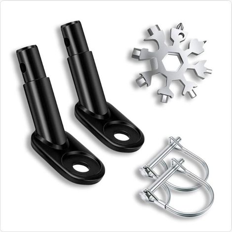 Sets Fahrradanhängerkupplungsanschluss Aicer Fahrradanhängerkupplungsadapter Anhängerkupplungshalterung mit 18-in-1-Schneeflocken-Multitool (1/4)