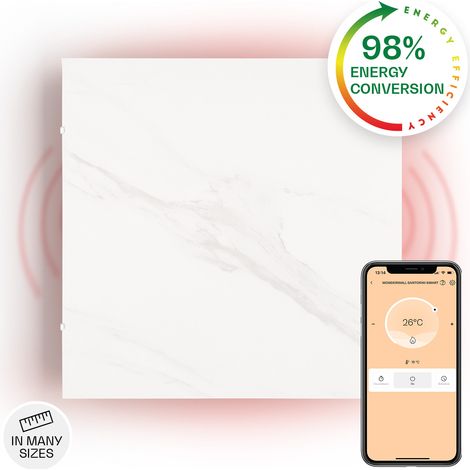 Klarstein Radiateurs Chauffage Radiant Electrique IP24, Chauffage salle de bain infrarouge Intelligent WiFi et App, Radiateur Electrique Mural 500W, Heater avec Détection Fenêtre Ouverte, Thermostat (1/5)