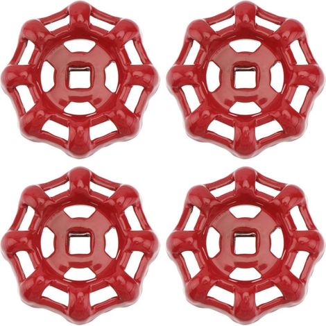 Poignée de Vanne Pratique pour Remplacement et Usage Industriel Haute Performance en Fer Rouge Lot de 4 Pièces, Volant D'arrêt (1/5)
